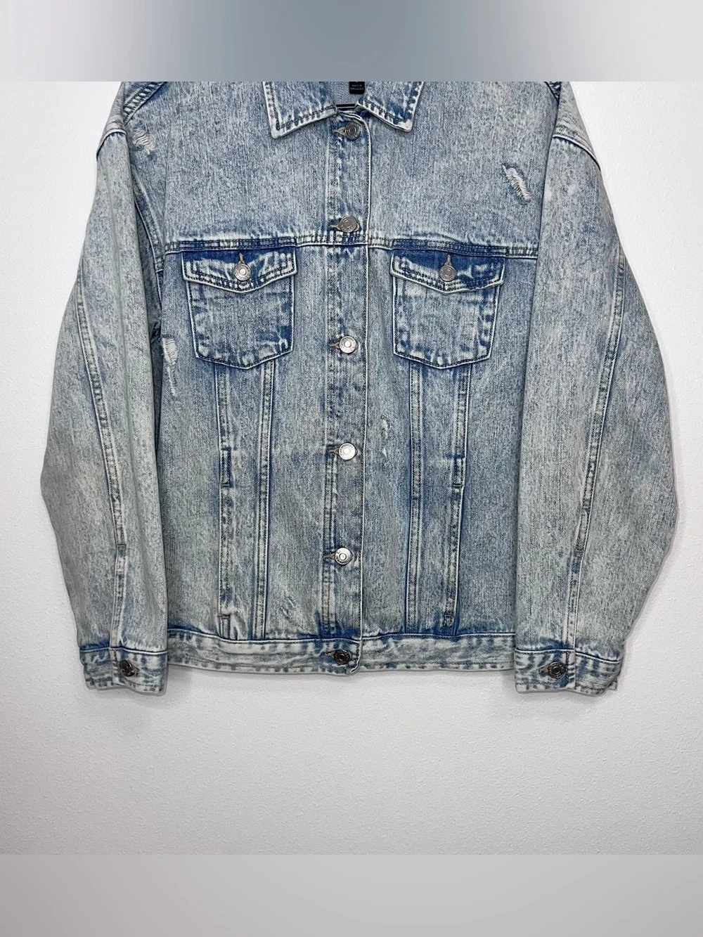 Banana Republic Denim Jean Jacket Light Blue Wash Oversized Women’s Size Small